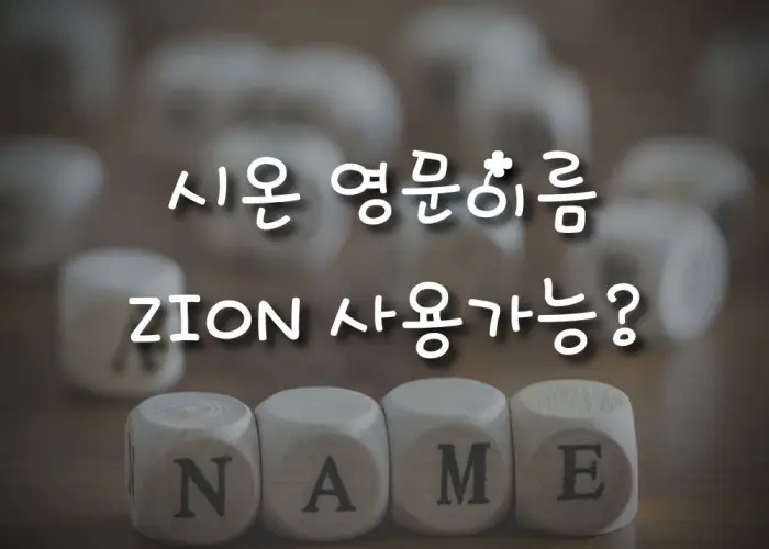 둘째 딸 시온이의 이름에 대하여 & 영문이름 ZION 때문에 겪은 공항 에피소드